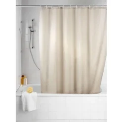 Wenko Plain Beige Polyester Shower Curtain - W1800 X H2000mm