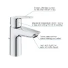 Grohe QuickFix Edge SilkMove ES S-Size Mono Basin Mixer With Pop-up Waste - Chrome 2 Grohe QuickFix Edge SilkMove ES S-Size Mono Basin Mixer With Pop-up Waste - Chrome -Ideal Standard Store 24209002 l5