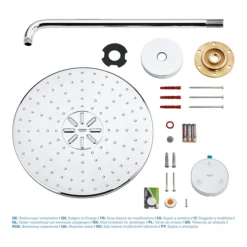 Grohe Rainshower SmartConnect 310 Shower Head & Arm With Wireless Remote -Ideal Standard Store 26640000 d2n
