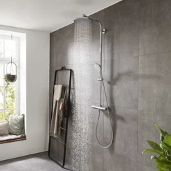 Hansgrohe Crometta S Showerpipe 240 1 Jet With Thermostatic Bath Mixer