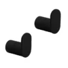 2 X Arezzo Matt Black Robe Hooks -Ideal Standard Store 2xazbrk d1