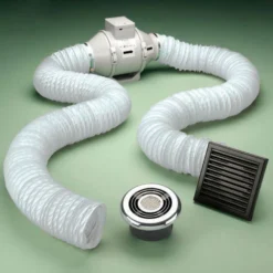 HIB Cyclone White Wet Room Inline Fan With LED Lights - Cool White -Ideal Standard Store 32600 d2 3