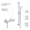 Grohe Precision Flow Thermostatic Shower Mixer 1/2" With Shower Set For Low Pressure