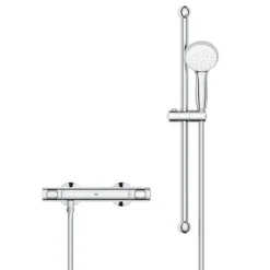 Grohe Precision Flow Thermostatic Shower Mixer 1/2" With Shower Set -Ideal Standard Store 34841000 d1