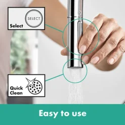 Hansgrohe Talis M54 Single Lever Kitchen Mixer 210 With Pull Out Spray And SBox - Chrome 10 Hansgrohe Talis M54 Single Lever Kitchen Mixer 210 With Pull Out Spray And SBox - Chrome -Ideal Standard Store 72801000 d1n