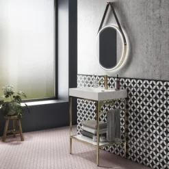 HIB Solstice Brushed Brass 60 Round LED Illuminated Mirror