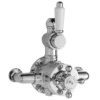 Hudson Reed Traditional Twin Valve With Rigid Riser Kit & Shower Rose - Chrome -Ideal Standard Store a3099a3600 d2