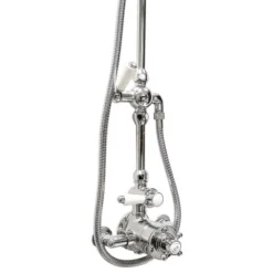 Hudson Reed Twin Shower Valve With Victorian Grand Rigid Riser Kit - Chrome 10 Hudson Reed Twin Shower Valve With Victorian Grand Rigid Riser Kit - Chrome -Ideal Standard Store a3099am312newd22