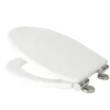 Croydex Anti-Bacterial Thermoset Toilet Seat With Slow-Close Easy-Fit Hinge - Gloss White -Ideal Standard Store ai1