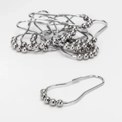 Croydex 12 Chrome Ball Shower Curtain Rings -Ideal Standard Store ak141641ai2