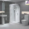 AquaLusso - Alto 80 - 800 X 800mm Quadrant Steam Shower - Polar White -Ideal Standard Store alto80w