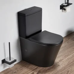 Arezzo Matt Black BTW Close Coupled Toilet + Soft Close Seat 7 Arezzo Matt Black BTW Close Coupled Toilet + Soft Close Seat -Ideal Standard Store arzbtwccmbl