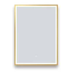 Arezzo Brushed Brass 500 X 700mm Rectangular LED Illuminated Anti-Fog Bathroom Mirror -Ideal Standard Store arzim06bb d4