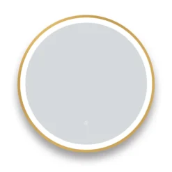 Arezzo Brushed Brass 600mm Round LED Illuminated Anti-Fog Bathroom Mirror 10 Arezzo Brushed Brass 600mm Round LED Illuminated Anti-Fog Bathroom Mirror -Ideal Standard Store arzim08bb d2