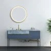 Arezzo Brushed Brass 600mm Round LED Illuminated Anti-Fog Bathroom Mirror 1 Arezzo Brushed Brass 600mm Round LED Illuminated Anti-Fog Bathroom Mirror -Ideal Standard Store arzim08bb d4