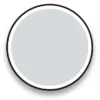 Arezzo Matt Black 600mm Round LED Illuminated Anti-Fog Bathroom Mirror -Ideal Standard Store arzim08mb d3