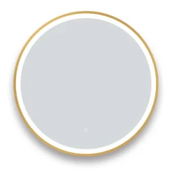 Arezzo Brushed Brass 700mm Round LED Illuminated Anti-Fog Bathroom Mirror -Ideal Standard Store arzim09bb d2