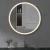 Arezzo Brushed Brass 800mm Round LED Illuminated Anti-Fog Bathroom Mirror -Ideal Standard Store arzim10bb d4