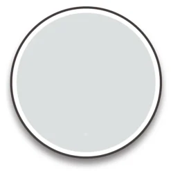 Arezzo Matt Black 800mm Round LED Illuminated Anti-Fog Bathroom Mirror -Ideal Standard Store arzim10mb d1