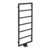 Arezzo Matt Black 1200 X 500 Ladder Heated Towel Rail -Ideal Standard Store az12mb d4