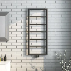 Arezzo Matt Black 1200 X 500 Ladder Heated Towel Rail 8 Arezzo Matt Black 1200 X 500 Ladder Heated Towel Rail -Ideal Standard Store az12mbd1