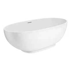 Arezzo 1690 X 800 Matt White Solid Stone Curved Double Ended Bath -Ideal Standard Store az17sba d4