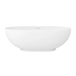 Arezzo 1690 X 800 Matt White Solid Stone Curved Double Ended Bath -Ideal Standard Store az17sba n d3