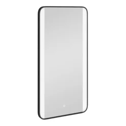 Arezzo Matt Black 600 X 1200mm Rectangular LED Illuminated Anti-Fog Bathroom Mirror -Ideal Standard Store az2212mb nd2