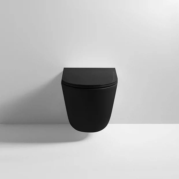 Arezzo Matt Black Rimless Wall Hung Toilet Incl. Soft Close Seat 6 Arezzo Matt Black Rimless Wall Hung Toilet Incl. Soft Close Seat - Image 4