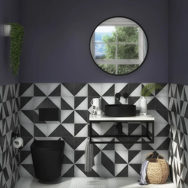 Arezzo Matt Black Rimless Wall Hung Toilet Incl. Soft Close Seat 3 Arezzo Matt Black Rimless Wall Hung Toilet Incl. Soft Close Seat