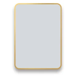 Arezzo Brushed Brass 700 X 500 Rectangular Mirror -Ideal Standard Store az57cvbb d1