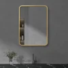 Arezzo Brushed Brass 700 X 500 Rectangular Mirror -Ideal Standard Store az57cvbb d2