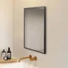 Arezzo Matt Black Square Edge 700 X 500 Mirror -Ideal Standard Store az57mb d2 1