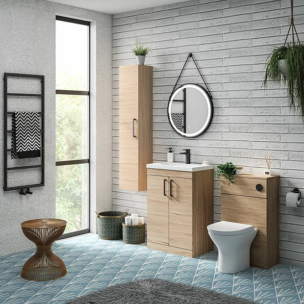Arezzo 500 Rustic Oak WC Unit With Cistern + Modern Pan 5 Arezzo 500 Rustic Oak WC Unit With Cistern + Modern Pan - Image 3
