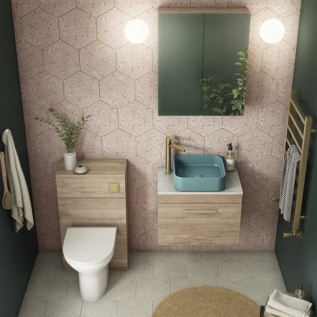 Arezzo 500 Rustic Oak WC Unit With Cistern + Modern Pan 7 Arezzo 500 Rustic Oak WC Unit With Cistern + Modern Pan - Image 5