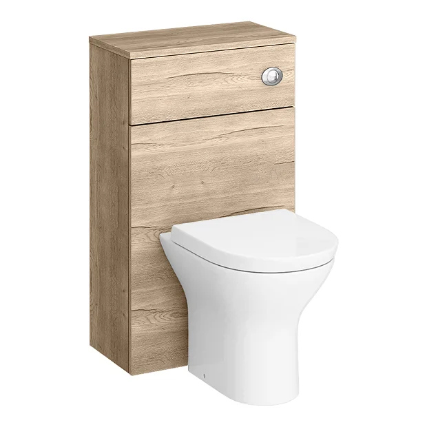 Arezzo 500 Rustic Oak WC Unit With Cistern + Modern Pan 4 Arezzo 500 Rustic Oak WC Unit With Cistern + Modern Pan - Image 2