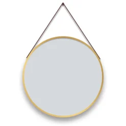 Arezzo Brushed Brass Hanging 600mm Round Bathroom Mirror 8 Arezzo Brushed Brass Hanging 600mm Round Bathroom Mirror -Ideal Standard Store az6hmbb d1