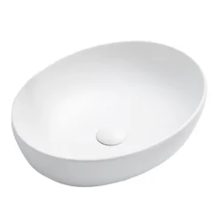 Arezzo Matt White Curved Oval Counter Top Basin 0TH (520 X 395mm)