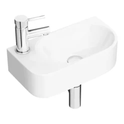 Arezzo 400 X 220mm Curved Wall Hung 1TH Cloakroom Basin -Ideal Standard Store az78204 n detail1