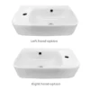 Arezzo 455 X 270mm Curved Offset Wall Hung 1TH Cloakroom Basin 2 Arezzo 455 X 270mm Curved Offset Wall Hung 1TH Cloakroom Basin -Ideal Standard Store az78578 detail04b