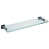 Arezzo Matt Black Modern Single Glass Shelf -Ideal Standard Store azb42nd1