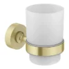 Arezzo Frosted Glass Tumbler + Brushed Brass Holder -Ideal Standard Store azbb321 d2