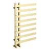 Arezzo Brushed Brass 800 X 500mm 8 Bars Designer Heated Towel Rail -Ideal Standard Store azbb8x5b8 d1