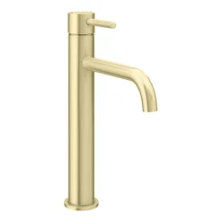Arezzo Round Brushed Brass High Rise Mono Basin Mixer Tap 12 Arezzo Round Brushed Brass High Rise Mono Basin Mixer Tap -Ideal Standard Store azbbhrt n detail1