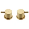 Arezzo Brushed Brass 3/4" Deck Bath Side Valves (Pair) -Ideal Standard Store azbbsdv d2