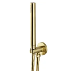 Arezzo Brushed Brass Round Thermostatic Shower Pack With Wall Mounted Head + Handset 11 Arezzo Brushed Brass Round Thermostatic Shower Pack With Wall Mounted Head + Handset -Ideal Standard Store azbbspk4 d4