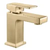 Arezzo Square Brushed Brass Mono Basin Mixer Tap -Ideal Standard Store azbbsqtdetail01