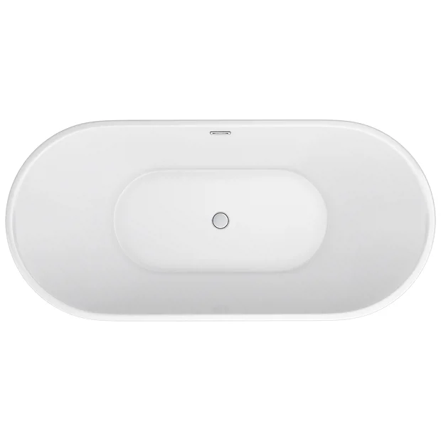 Arezzo Fluted 1700 X 800mm Double Ended Freestanding Bath 5 Arezzo Fluted 1700 X 800mm Double Ended Freestanding Bath - Image 4