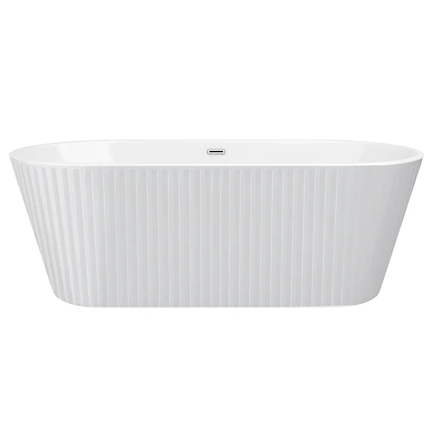Arezzo Fluted 1700 X 800mm Double Ended Freestanding Bath 4 Arezzo Fluted 1700 X 800mm Double Ended Freestanding Bath - Image 3
