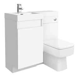 Arezzo 900mm Gloss White Combination Bathroom Suite Unit (inc. Cistern + Square Toilet) -Ideal Standard Store azcbs9 d6